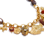 Resin Bead Sun Charm Necklace – Waterproof 18K Gold Plated Necklace | Ezra Gems