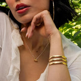 Geometric Line Statement Bracelet