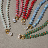 Natural Stone Bead Pendant Necklace
