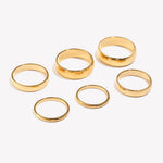 Slim Stacking Knuckle Band Ring – Waterproof 18K Gold Plated Ring | Ezra Gems