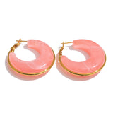 Acetate Chunky Hoop Earrings
