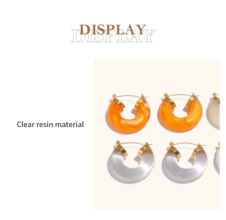Acrylic Round Tube Hoop Earrings – Lightweight Hypoallergenic Earrings | Ezra Gems