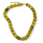 Resin Bead Spacer Chain Necklace – Waterproof 18K Gold Plated Necklace | Ezra Gems