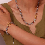 Punk Paperclip O-Chain Necklace – Waterproof 18K Gold Plated Necklace | Ezra Gems