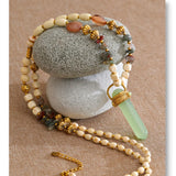 Wood Bead Statement Necklace