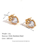 Mini Zircon Flower Stud Earrings – Waterproof 18K Gold Plated Earring | Ezra Gems