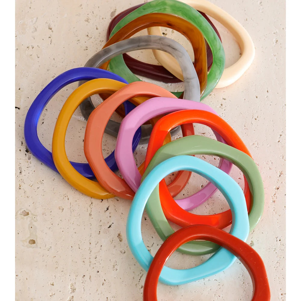 Candy Resin Y2K Bangle Bracelet – Waterproof 18K Gold Plated Bracelet | Ezra Gems