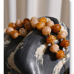 Chunky Resin Round Bead Necklace – Waterproof 18K Gold Plated Necklace | Ezra Gems