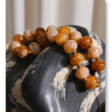 Chunky Resin Round Bead Necklace – Waterproof 18K Gold Plated Necklace | Ezra Gems
