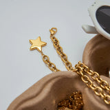 Star Pendant Gold Necklace