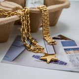 Star Pendant Gold Necklace