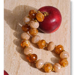 Chunky Resin Round Bead Necklace – Waterproof 18K Gold Plated Necklace | Ezra Gems