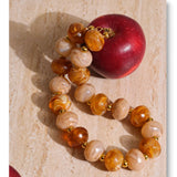 Chunky Resin Round Bead Necklace – Waterproof 18K Gold Plated Necklace | Ezra Gems