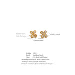 Cubic Zirconia Flower Stud Earrings – Waterproof 18K Gold Plated Earrings | Ezra Gems