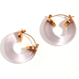 Acrylic Round Tube Hoop Earrings