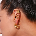 Unique Lock Stainless Steel Earrings – Waterproof 18K Gold Plated Earrings | Ezra Gems