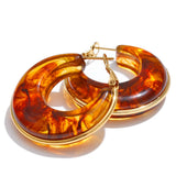 Acetate Chunky Hoop Earrings