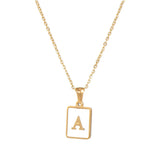 Mother of Pearl Initial Necklace – Waterproof 18K Gold Plated Necklace | Ezra Gems