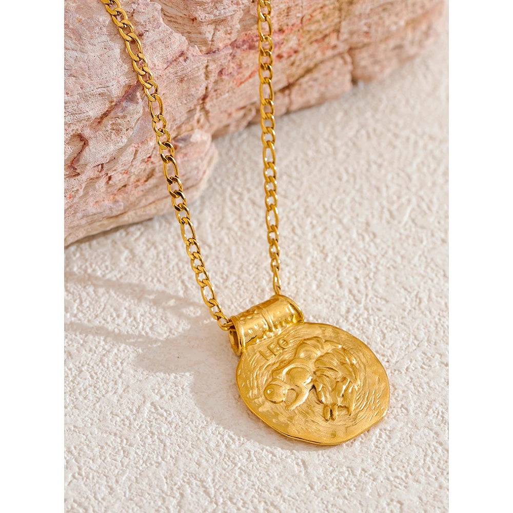 Constellation Pendant Necklace - Gold Plated Zodiac Jewelry