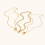 DIY O-Spring Buckle Chain Necklace – Waterproof 18K Gold Plated Necklace | Ezra Gems