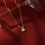 Dainty Zircon Drop Pendant Necklace – Waterproof 18K Gold Plated Necklace | Ezra Gems