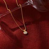 Dainty Zircon Drop Pendant Necklace – Waterproof 18K Gold Plated Necklace | Ezra Gems