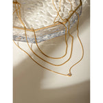 Three Layer Y Shape Necklace – Waterproof 18K Gold Plated Necklace | Ezra Gems