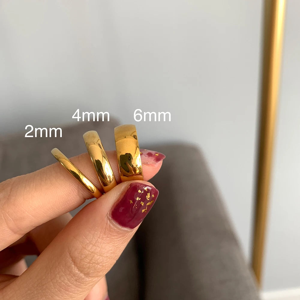 Slim Stacking Knuckle Band Ring – Waterproof 18K Gold Plated Ring | Ezra Gems