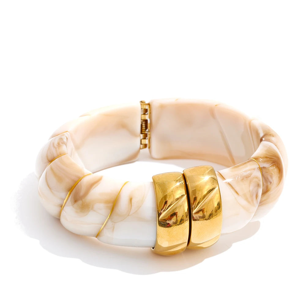 Resin Wide Statement Bangle