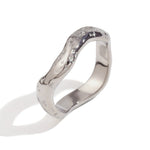 Wave Pattern Plain Band Ring – Waterproof 18K Gold Plated Ring | Ezra Gems