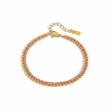 Pink Gemstones Chain Bracelet