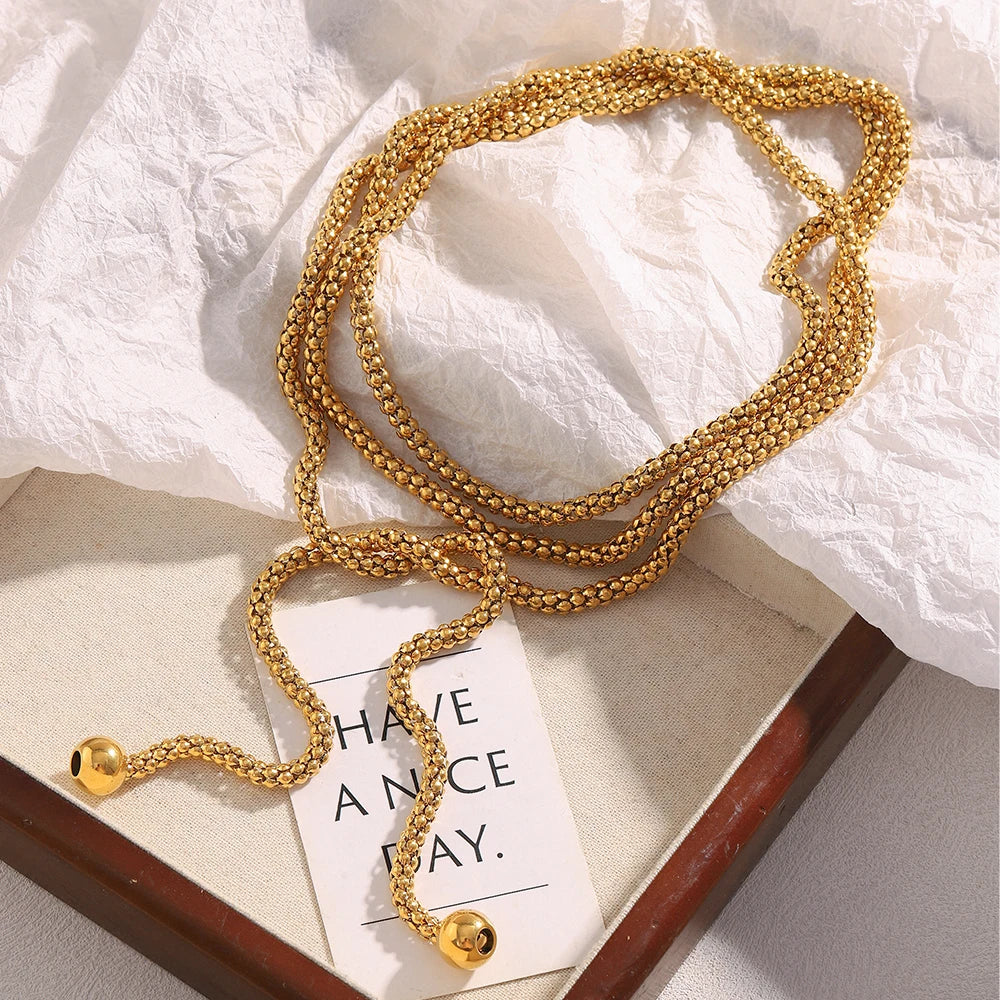 Multi-Layer Square Pearl Necklace – Waterproof 18K Gold Plated Necklace | Ezra Gems