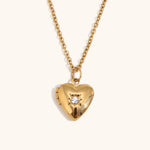 Birthstone Box Pendant Necklace – Waterproof 18K Gold Plated Necklace | Ezra Gems