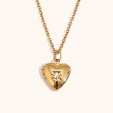 Birthstone Box Pendant Necklace – Waterproof 18K Gold Plated Necklace | Ezra Gems
