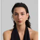Glossy Resin Square Stud Earrings – Waterproof 18K Gold Plated Earrings | Ezra Gems