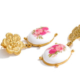 Summer Resin Flower Drop Earrings