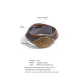Resin Rhinestone Statement Bangle – Waterproof 18K Gold Plated Bracelet | Ezra Gems