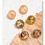 Round Resin Gold Stud Earrings – Waterproof 18K Gold Plated Earrings | Ezra Gems