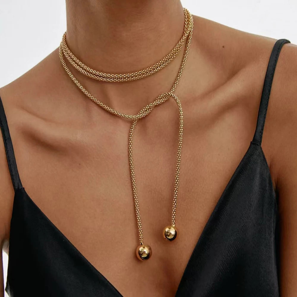 Multi-Layer Square Pearl Necklace – Waterproof 18K Gold Plated Necklace | Ezra Gems
