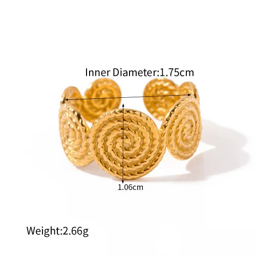 Mixed Link Open Stacking Ring – Waterproof 18K Gold Plated Ring | Ezra Gems