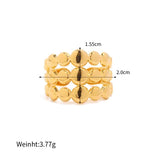 Mixed Link Open Stacking Ring – Waterproof 18K Gold Plated Ring | Ezra Gems