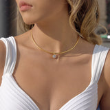 Viral Pendant Torque Choker Necklace