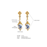 Resin Flower Drop Earrings