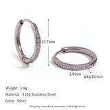 Rounded Edges Cubic Zirconia Hoop Earrings – Waterproof 18K Gold Plated Earrings | Ezra Gems