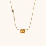 Sparkling Zircon Initial Necklace – Waterproof 18K Gold Plated Necklace | Ezra Gems
