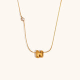 Sparkling Zircon Initial Necklace – Waterproof 18K Gold Plated Necklace | Ezra Gems