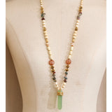 Wood Bead Statement Necklace