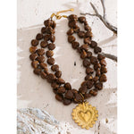 Acrylic Bead Heart Pendant Necklace – Waterproof 18K Gold Plated Necklace | Ezra Gems