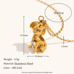 3D Puppy Heart Zircon Necklace – Waterproof 18K Gold Plated Necklace | Ezra Gems