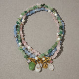 Resin Zircon Pendant Necklace